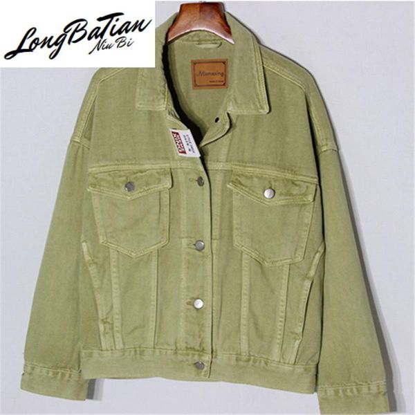 

women's jackets women denim 2021 spring autumn korean style loose vintage washed outerwear short jeans jacket female student basic coat, Black;brown