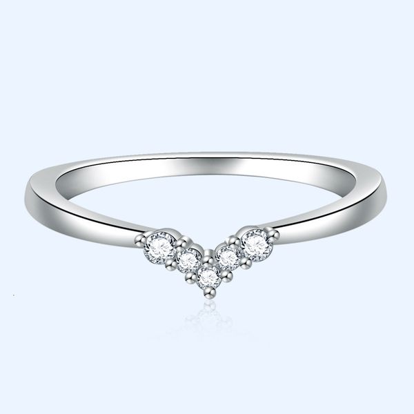 

ring kwai sang mullite v tiktok , female letter vibrato jewelry, Silver