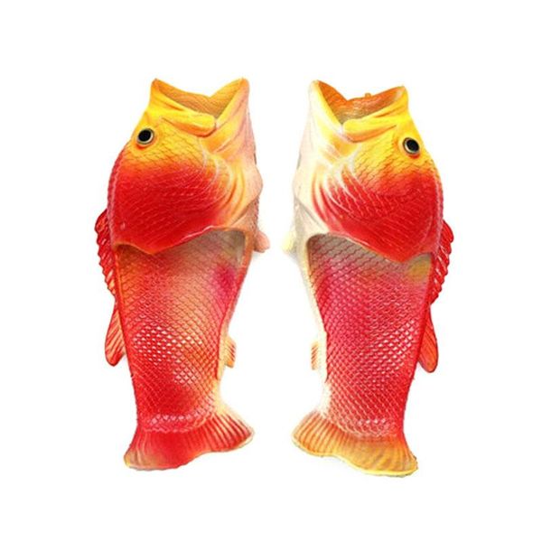 

summer trend slippers leisure parent-child beach shoes funny fish open-toed one-shaped slipper, Black