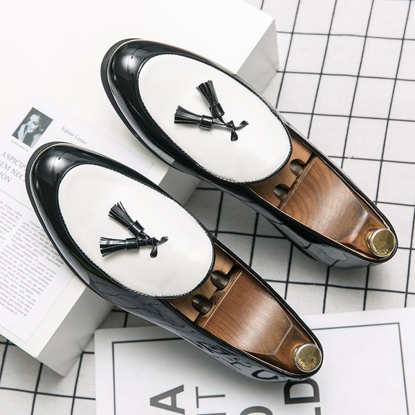 

luxury men shoes black leather mens casual shoes handmade luxurious comfortable breathable spring fashion party loafers zapatos