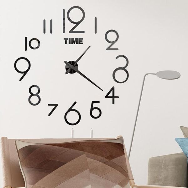 

wall clocks self-adhesive modern 3d effect clock plastic watches stickers decor