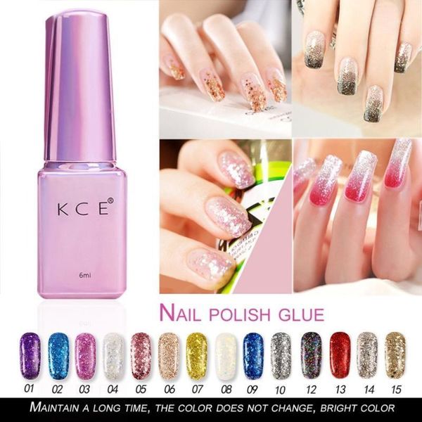 

gel nail polish glitter bling varnish diy art decorations quick drying nails tools 2021 beauty paillette type non-toxic1, Red;pink
