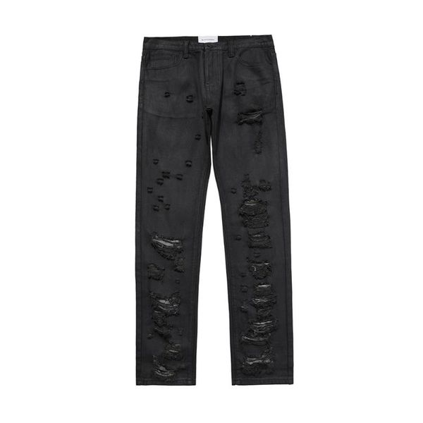 

men's jeans patchwork ripped streetwear baggy pants men clothing black graphic jean pantalones de hombre cargo wide leg y2k pant, Blue