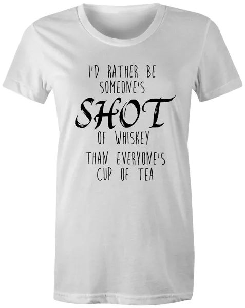 

funny womens t-shirt novelty joke fashion popular quote swag - i'd rather be, White;black