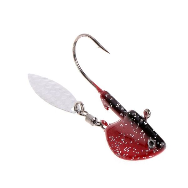 

fishing hooks gift metal spoon reusable replacement lure rotating sequins tackle jigging fish shape carbon steel outdoor hook