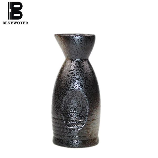

vases vintage black ceramic coarse pottery vase zen japanese style aroma essential oil bottle deskhydroponic flower pot home decor