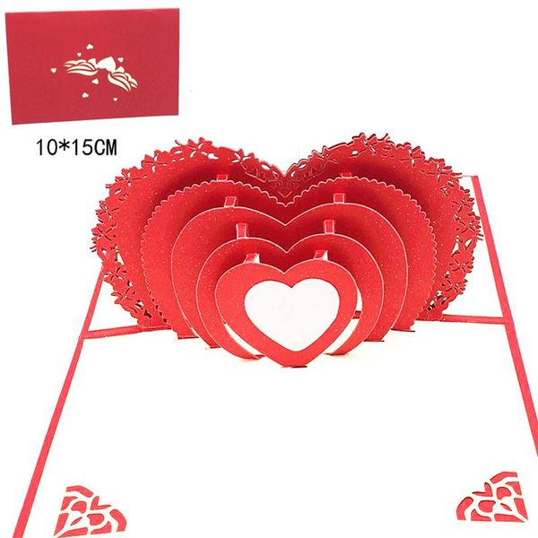 

greeting cards love heart 3d up card laser cut gifts with envelope handmade valentines day wedding lnvitation anniversary