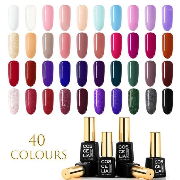 

40pcs/set for gel varnish nail polish set kit all manicure art polish1