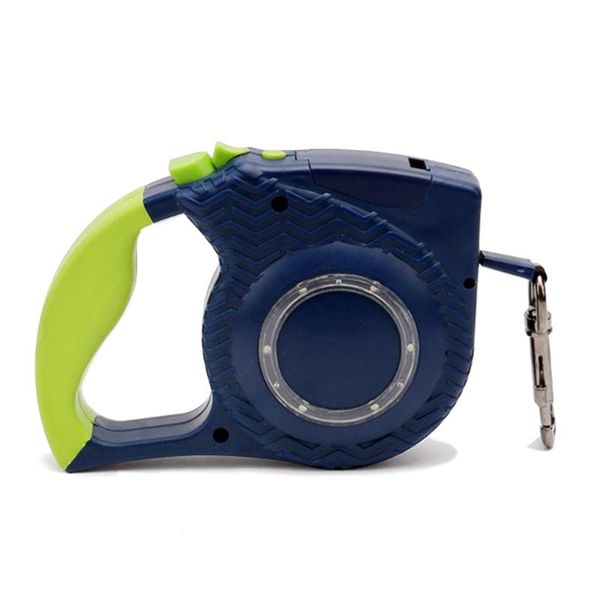 

lights retractable dog leash reflective nylon walking pet for dogs collars & leashes