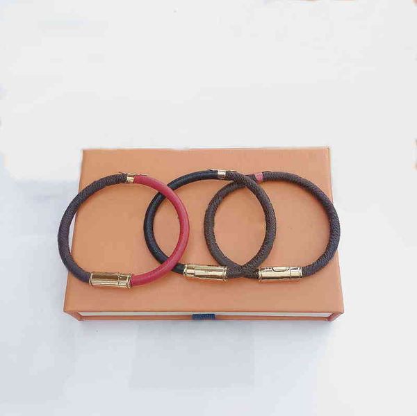

europe america fashion style men lady women double color round print flower design engraved letter metal hardware leather bracelets bangle, Black