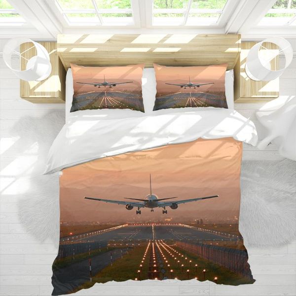 

bedding sets aircraft 3d printed 3pcs set duvet cover home textiles