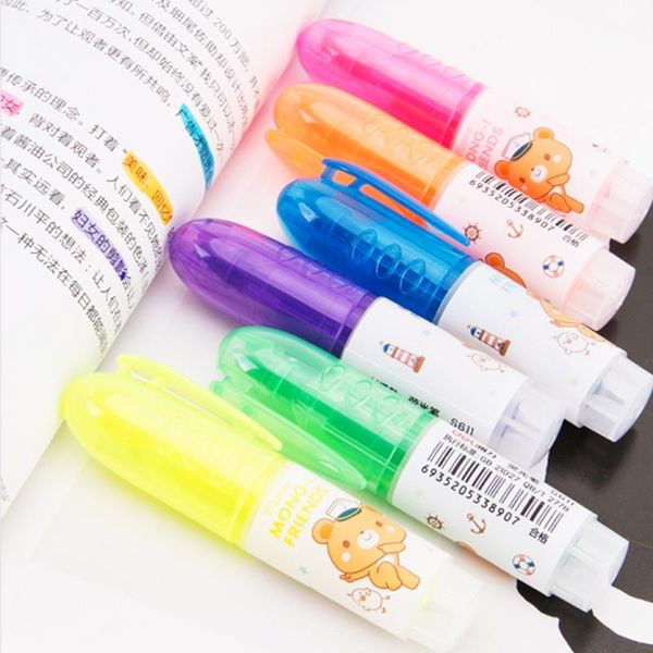 

highlighters deli fluorescent marker set 6 colors mini diy graffiti painting pen student drawing highlighter school poster marking, Black;red