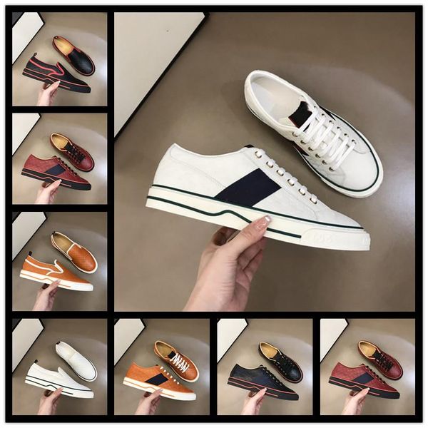 

2021 men women ennis 1977 sneaker canvas luxurys shoe beige blue washed jacquard denim women shoes ace rubber sole embroidered vintage casua, Black