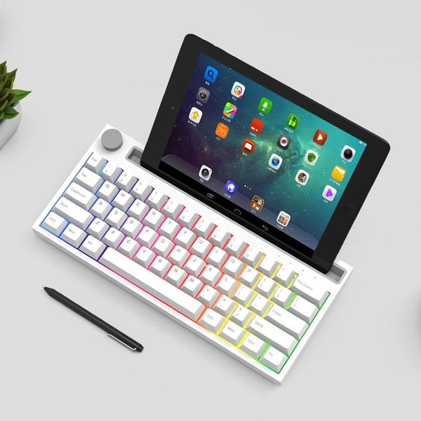 

keyboards wireless bluetooth dual model keyboard mechanical ergonomic rgb backlit waterproof gaming for pc laptop