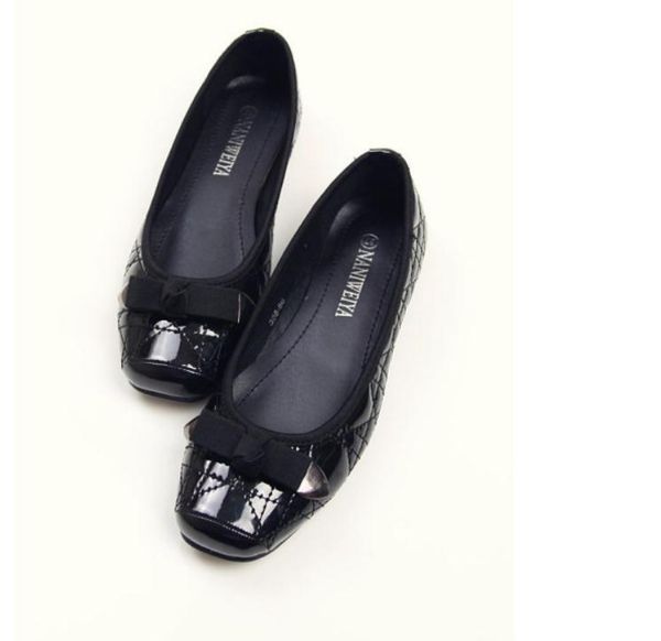 

women's shoes in spring and flat bottom square head, Black
