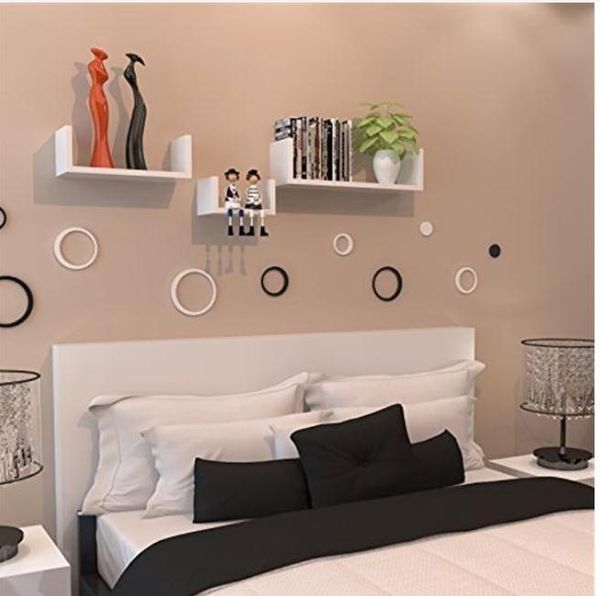 

2022 boxes & bins set of 3 floating display shelves ledge bookshelf wall mount storage home dÃ©cor white