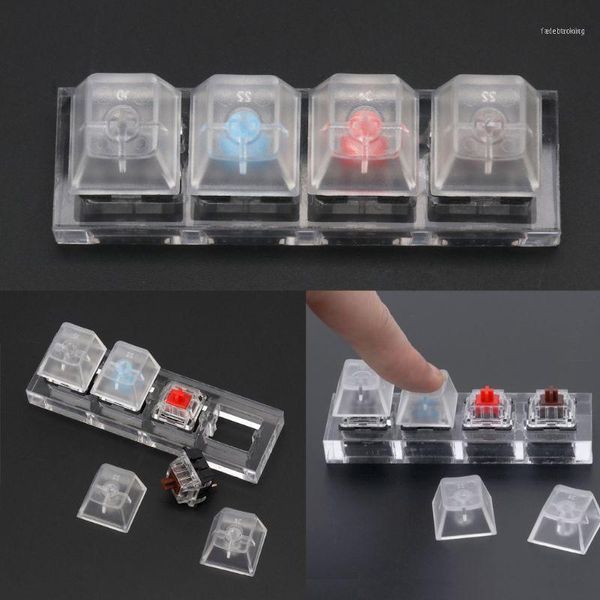 

gateron mx switch acrylic mechanical keyboards 4 translucent clear sampler tester kit toys stress relief gifts b2qf11