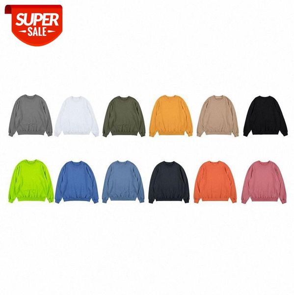 

nagri european and american fashion brand men's thick 360g autumn winter oversize plus velvet solid color wide round neck sweater men #, Black