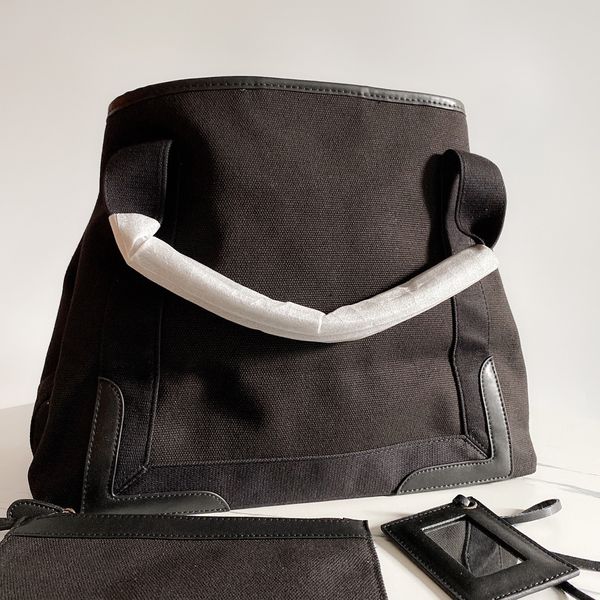 

2022 new / black line letters navy cabas child and mother shopping bag