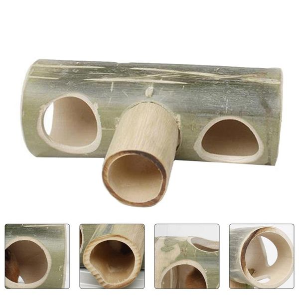 

1pc hamster bamboo tube tunnel supply (random color) cat beds & furniture