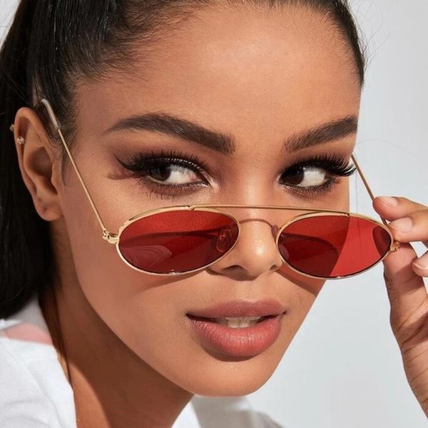 

sunglasses 2021 fashion retro round for women men small oval alloy frame summer style sun glasses female male uv400, White;black