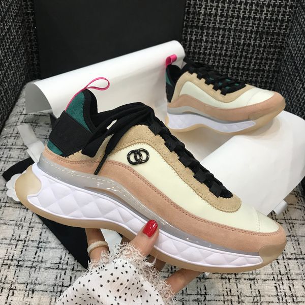 

2021 multi triple slippers low old dad sneaker combination soles boots mens fashion casual shoes high size 38-45 q1, Red;white