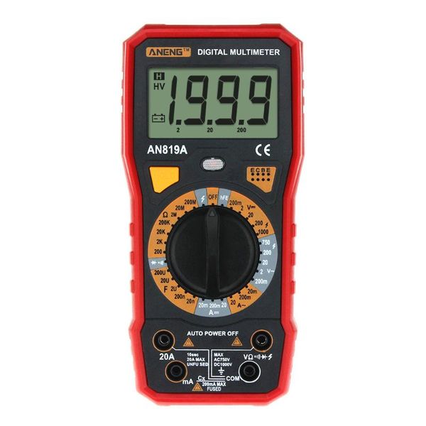 

multimeters an819a high precision electric digital multimeter resistance capacitance ac/dc tester voltage multimetro