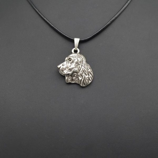 

fashion cute vintage 3d springer spaniel dog pendant choker women necklace trendy delicate charm gift jewelry necklaces, Silver