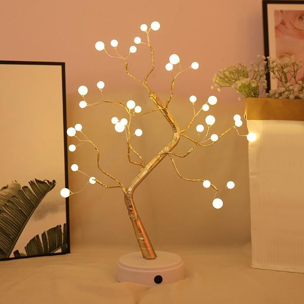 

night lights led light fairy mini christmas tree copper wire garland lamp artificial valentine's day lighting