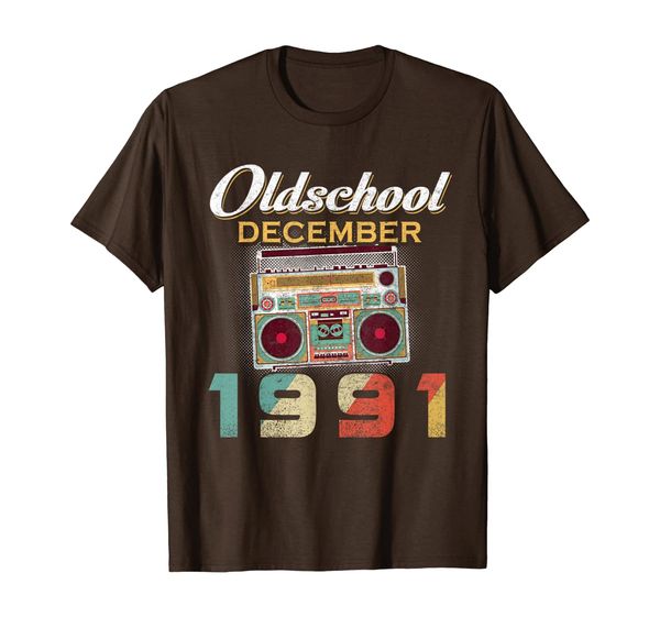 

made in december 1991 28th awesome birthday vintage gifts t-shirt, White;black