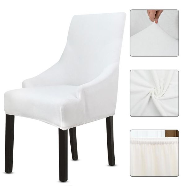 

chair covers solid color velvet comfortable european-style soft-packed dining cover, banquet chair, leisure cover.