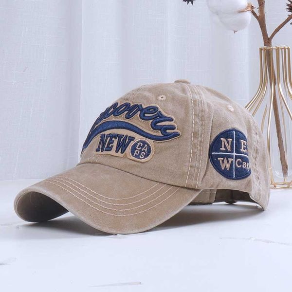 

2021 100% washed denim baseball cap snapback hats summer autumn hat for men women caps casquette letter embroidery gorras, Black;white