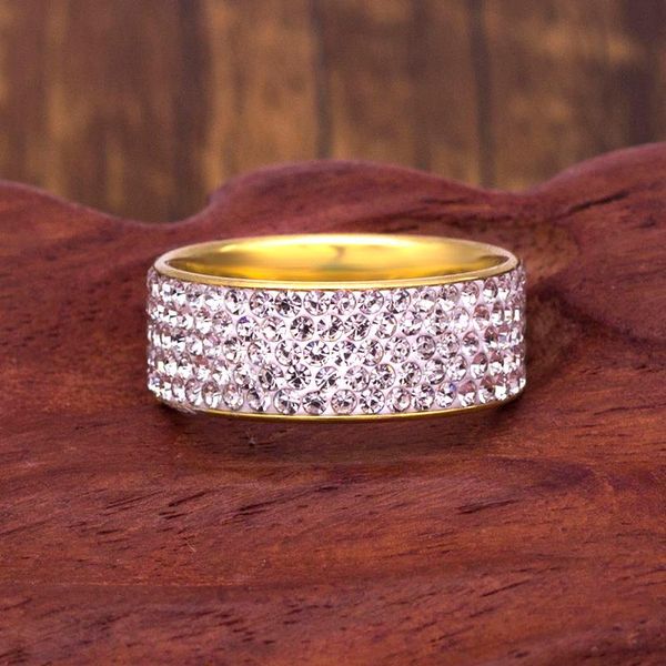 

wedding rings stainless steel women 8mm bands fashion jewelry, Slivery;golden