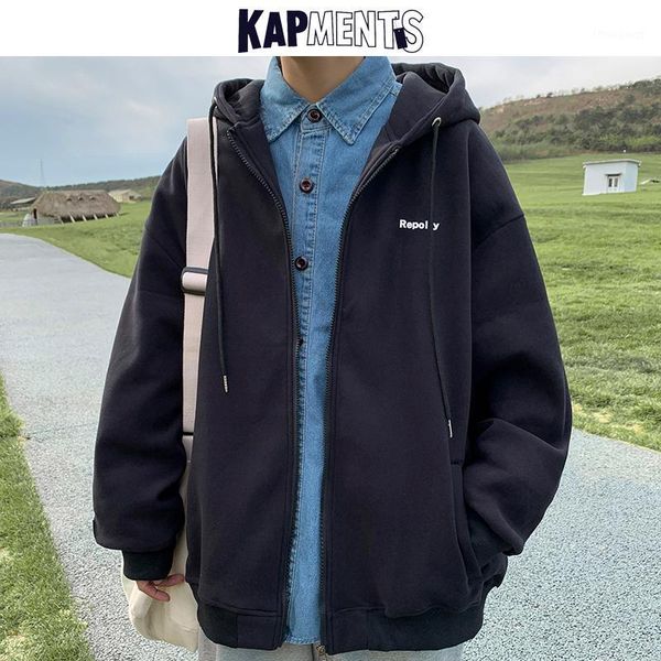 

men's jackets kapments men korean clothes harajuku hooded jacket 2021 mens spring windbreaker vintage streetwear male oversized coat, Black;brown