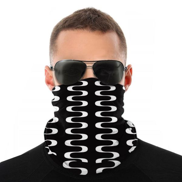 

scarves geometric pattern waves scarf neck face mask fashion gaiter bandana multi-functional headwear biking hiking, Blue;gray