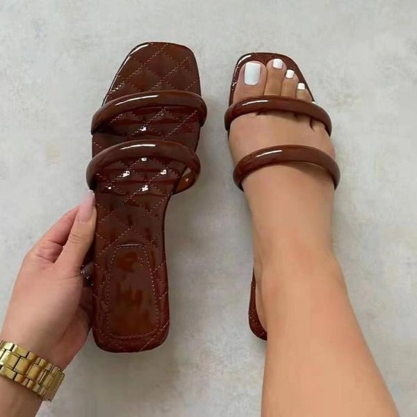 

ladies sandals brand design women elegant square sandaly toe thin high heels summer outdoor beach shoes slippers, Black