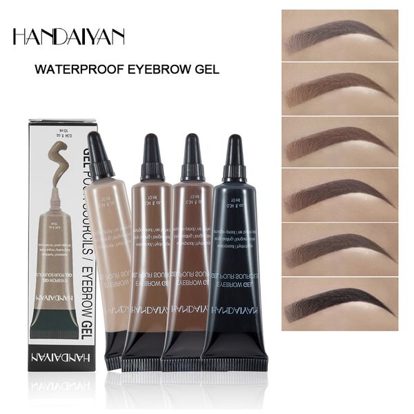 Handaiyan Gel-Augenbrauen-Tintura Per Sopracciglia, Styling-Flüssigkeit, 6 Farben, wasserfest, nicht glättend, natürlich, leicht zu tragendes Make-up, Augenbrauen-Verstärker