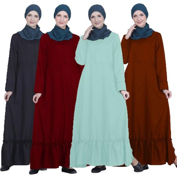 

ethnic clothing modest abaya muslim women dress arab robe kaftan jilbab dubai cocktail party gown long maxi turkish abayas middle east ramad, Red