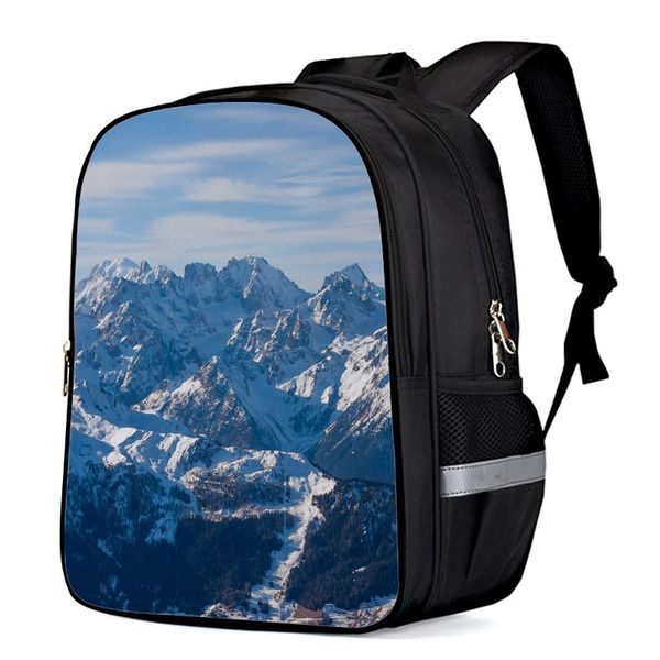

backpack alps snow scene toddler boy girl elementary school kindergarten