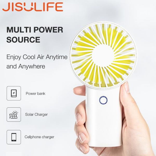 

electric fans jisulife handheld portable fan 4000mah desk small for home office 3-gear usb mini ventiladores silent table abanico
