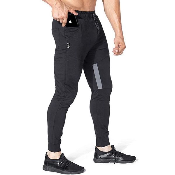 

brand jogging pants men sport sweatpants running fitness joggers trackpants slim fit bodybuilding trouser, Black;blue