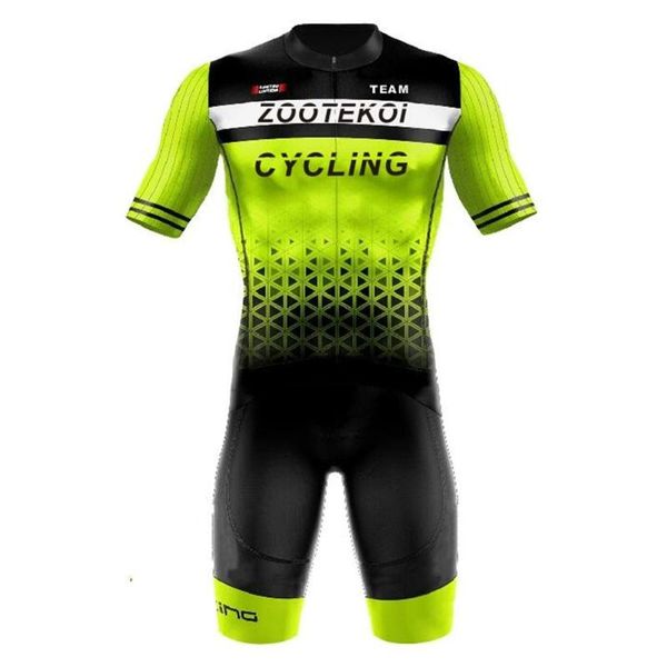 

racing sets hoge kwaliteit zootekoi triathlo mannen schaatspak road mtb bike fietsen kleding korte mouw ropa jumpsuit men, Black;blue