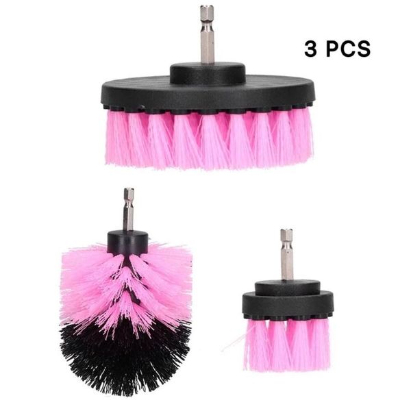 

car sponge 3pcs drill brush electric scrubber cleaning set, suitable for bathroom and kitchen wall floor