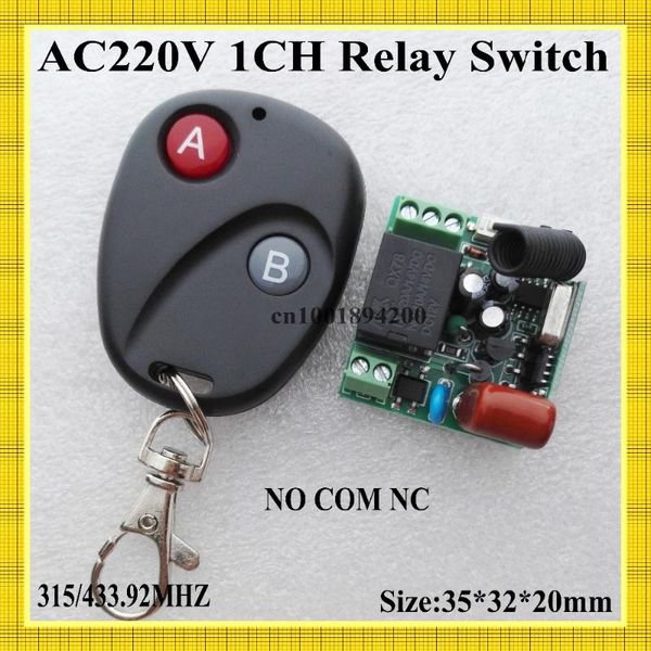 

smart home control ac220v mini relay receiver no com nc normally open closed rf switching value wireless light lamp led remote switch 315/43