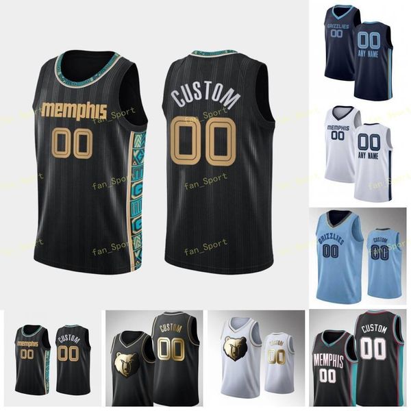 City Ganhou Edição Custom Impresso JA 12 Morant Dillon 24 Brooks Jonas 17 Valanciunas Kyle 1 Anderson Brandon 15 Clarke Basketball Jerseys Homens Mulheres Miúdos