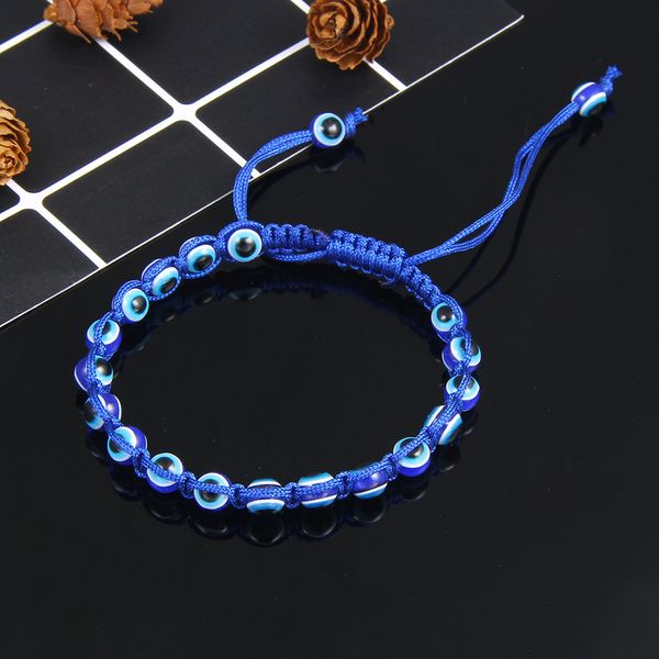 Boho mau olho frisado charme pulseiras para mulheres homens corda verão anteiolas descalças jóias