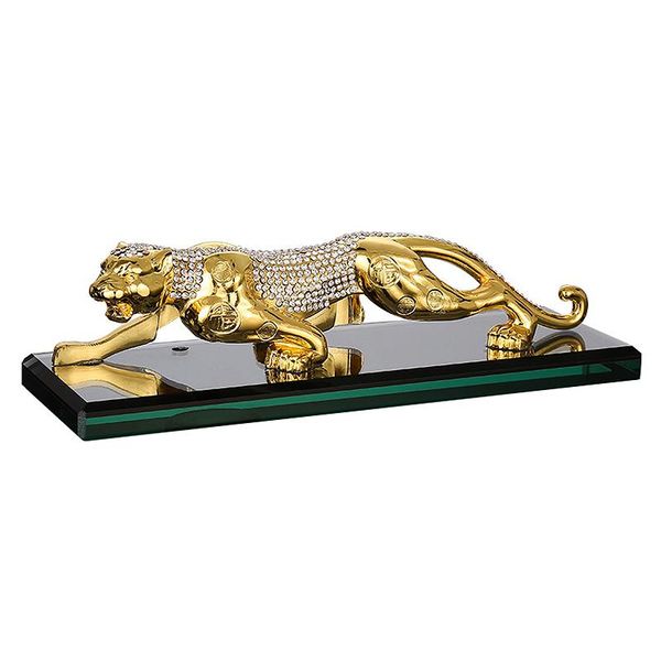 

interior decorations car gold leopard decor simulation accessories ornaments decoration styling