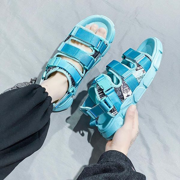 

slippers street wear shoes sneakers men fashion casual streetwear male men's sandals mens summer sandles for sandalie, Black