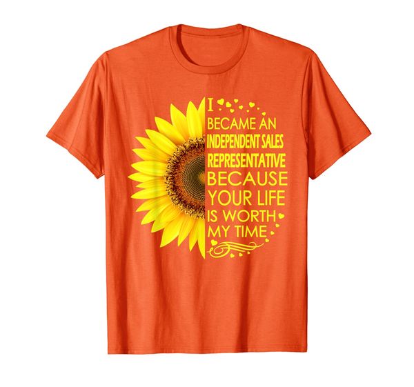 

i became independent sales representative sunflower t-shirt, White;black