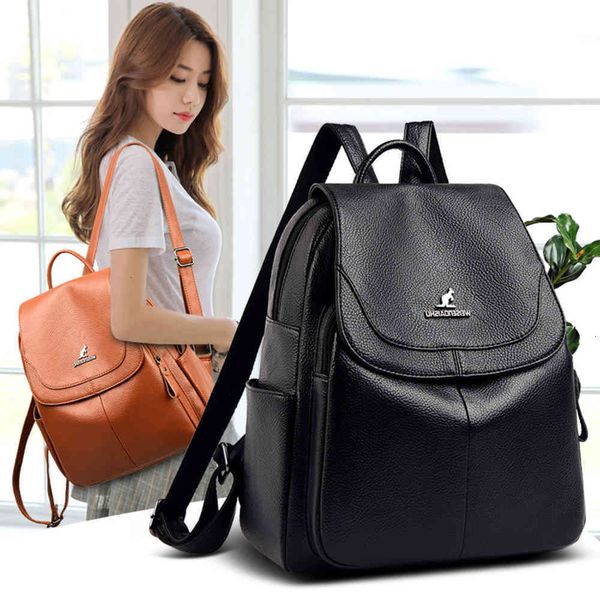 

backpack 2021 women's leisure backpack trend outdoor travel fashion bag soft cover